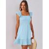 imageANRABESS Womens Summer Casual Sleeveless Square Neck Dress 2025 Smocked Ruffle Backless Boho Beach Cute Teen Short SundressSky Blue