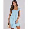 imageANRABESS Womens Summer Casual Sleeveless Square Neck Dress 2025 Smocked Ruffle Backless Boho Beach Cute Teen Short SundressSky Blue