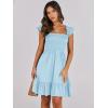 imageANRABESS Womens Summer Casual Sleeveless Square Neck Dress 2025 Smocked Ruffle Backless Boho Beach Cute Teen Short SundressSky Blue