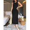 imageANRABESS Womens Summer Casual Sleeveless T Shirt Midi Dress Slim Fit Tie Waist Split Tank Long Dresses 2025 Vacation SundressBlack