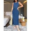 imageANRABESS Womens Summer Casual Sleeveless T Shirt Midi Dress Slim Fit Tie Waist Split Tank Long Dresses 2025 Vacation SundressBlue