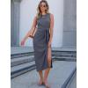 imageANRABESS Womens Summer Casual Sleeveless T Shirt Midi Dress Slim Fit Tie Waist Split Tank Long Dresses 2025 Vacation SundressDeep Gray