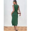 imageANRABESS Womens Summer Casual Sleeveless T Shirt Midi Dress Slim Fit Tie Waist Split Tank Long Dresses 2025 Vacation SundressDeep Green