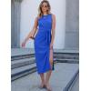 imageANRABESS Womens Summer Casual Sleeveless T Shirt Midi Dress Slim Fit Tie Waist Split Tank Long Dresses 2025 Vacation SundressRoyal Blue
