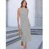 imageANRABESS Womens Summer Casual Sleeveless T Shirt Midi Dress Slim Fit Tie Waist Split Tank Long Dresses 2025 Vacation SundressStriped Grey