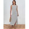 imageANRABESS Womens Summer Casual Sleeveless T Shirt Midi Dress Slim Fit Tie Waist Split Tank Long Dresses 2025 Vacation SundressStriped Grey