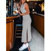 imageANRABESS Womens Summer Casual Sleeveless T Shirt Midi Dress Slim Fit Tie Waist Split Tank Long Dresses 2025 Vacation SundressStriped Grey