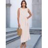 imageANRABESS Womens Summer Casual Sleeveless T Shirt Midi Dress Slim Fit Tie Waist Split Tank Long Dresses 2025 Vacation SundressStriped Pink