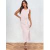 imageANRABESS Womens Summer Casual Sleeveless T Shirt Midi Dress Slim Fit Tie Waist Split Tank Long Dresses 2025 Vacation SundressStriped Pink