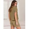 imageANRABESS Womens Two Piece Summer Outfits Knit Sweater Short Sets Pullover Tops ampamp Shorts Lounge Matching Clothes SetBrown