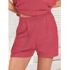 imageANRABESS Womens Two Piece Summer Outfits Knit Sweater Short Sets Pullover Tops ampamp Shorts Lounge Matching Clothes SetRose