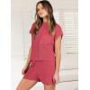imageANRABESS Womens Two Piece Summer Outfits Knit Sweater Short Sets Pullover Tops ampamp Shorts Lounge Matching Clothes SetRose
