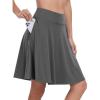imageANRABESS Knee Length Skorts Skirts for Women 2025 Summer High Waisted Golf Tennis Skirt Casual Travel Builtin Shorts ClothesDeep Gray