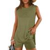 imageANRABESS Women Summer 2 Piece Outfits Sleeveless Knit Sweater Top ampamp Shorts Soft Lounge Sets Travel Beach 2025 Spring ClothesGrass
