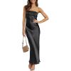 imageANRABESS Women Wedding Guest Maxi Dress Strapless Satin Tube Bodycon Backless Cocktail Formal Dresses 2025 FallBlack