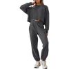 imageANRABESS Womens 2 Piece Outfits Lounge Sets Cropped Sweatshirt ampamp Joggers Fashion Sweatsuit Sweat Set 2025 Fall Travel OutfitsDark Grey