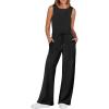 imageANRABESS Womens Jumpsuits 2025 Spring Fall Thick Casual Romper Sleeveless Wide Leg Pants One Piece Outfits Vacation ClothesBlack
