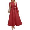 imageANRABESS Womens Long Sleeve Dress 2025 Fall Casual Empire Waist ALine Flowy Maxi Dresses with Pockets Vacation OutfitsBirck Red
