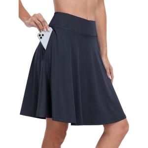 imageANRABESS Knee Length Skorts Skirts for Women 2025 Summer High Waisted Golf Tennis Skirt Casual Travel Builtin Shorts ClothesNavy Blue