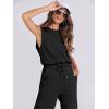 imageANRABESS Jumpsuits for Women Casual Summer Sleeveless 2025 Romper One Piece Outfit Active Workout Lounge Jumpsuits PocketsBlack