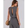 imageANRABESS Jumpsuits for Women Casual Summer Sleeveless 2025 Romper One Piece Outfit Active Workout Lounge Jumpsuits PocketsDark Gray