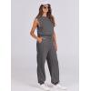 imageANRABESS Jumpsuits for Women Casual Summer Sleeveless 2025 Romper One Piece Outfit Active Workout Lounge Jumpsuits PocketsDark Gray