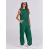 imageANRABESS Jumpsuits for Women Casual Summer Sleeveless 2025 Romper One Piece Outfit Active Workout Lounge Jumpsuits PocketsGreen
