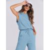 imageANRABESS Jumpsuits for Women Casual Summer Sleeveless 2025 Romper One Piece Outfit Active Workout Lounge Jumpsuits PocketsLake Blue