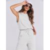 imageANRABESS Jumpsuits for Women Casual Summer Sleeveless 2025 Romper One Piece Outfit Active Workout Lounge Jumpsuits PocketsLight Gray