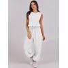 imageANRABESS Jumpsuits for Women Casual Summer Sleeveless 2025 Romper One Piece Outfit Active Workout Lounge Jumpsuits PocketsLight Gray