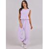 imageANRABESS Jumpsuits for Women Casual Summer Sleeveless 2025 Romper One Piece Outfit Active Workout Lounge Jumpsuits PocketsLight Purple