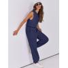 imageANRABESS Jumpsuits for Women Casual Summer Sleeveless 2025 Romper One Piece Outfit Active Workout Lounge Jumpsuits PocketsNavy Blue