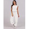 imageANRABESS Jumpsuits for Women Casual Summer Sleeveless 2025 Romper One Piece Outfit Active Workout Lounge Jumpsuits PocketsWhite