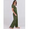imageANRABESS Jumpsuits for Women Short Sleeve Wide Leg Casual Summer One Piece Jumper Rompers 2025 Beach Vacation Travel OutfitsArmy Green