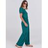 imageANRABESS Jumpsuits for Women Short Sleeve Wide Leg Casual Summer One Piece Jumper Rompers 2025 Beach Vacation Travel OutfitsTeal