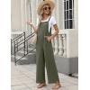 imageANRABESS Overalls for Women 2025 Summer Casual Loose One Piece Outfits Baggy Wide Leg Jumpers Lightweight Comfy RompersArmy Green