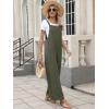 imageANRABESS Overalls for Women 2025 Summer Casual Loose One Piece Outfits Baggy Wide Leg Jumpers Lightweight Comfy RompersArmy Green