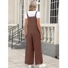 imageANRABESS Overalls for Women 2025 Summer Casual Loose One Piece Outfits Baggy Wide Leg Jumpers Lightweight Comfy RompersBrown