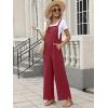 imageANRABESS Overalls for Women 2025 Summer Casual Loose One Piece Outfits Baggy Wide Leg Jumpers Lightweight Comfy RompersDeep Red