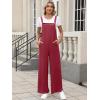 imageANRABESS Overalls for Women 2025 Summer Casual Loose One Piece Outfits Baggy Wide Leg Jumpers Lightweight Comfy RompersDeep Red
