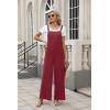 imageANRABESS Overalls for Women 2025 Summer Casual Loose One Piece Outfits Baggy Wide Leg Jumpers Lightweight Comfy RompersDeep Red