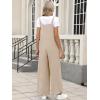 imageANRABESS Overalls for Women 2025 Summer Casual Loose One Piece Outfits Baggy Wide Leg Jumpers Lightweight Comfy RompersLight Khaki