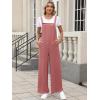 imageANRABESS Overalls for Women 2025 Summer Casual Loose One Piece Outfits Baggy Wide Leg Jumpers Lightweight Comfy RompersRust