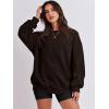 imageANRABESS Oversized Sweatshirt for Women Crewneck Y2K Hoodies Fleece Casual Comfy Pullover Top Fall Outfits Clothes 2025Dark Brown