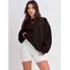 imageANRABESS Oversized Sweatshirt for Women Crewneck Y2K Hoodies Fleece Casual Comfy Pullover Top Fall Outfits Clothes 2025Dark Brown