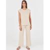 imageANRABESS Women 2 Piece Lounge Sets Summer Casual Knit Sweater Vest Pant Set Beach Vacation Airport Clothes 2025 Fall OutfitsApricot