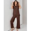 imageANRABESS Women 2 Piece Lounge Sets Summer Casual Knit Sweater Vest Pant Set Beach Vacation Airport Clothes 2025 Fall OutfitsCoffee