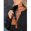imageANRABESS Women Fuzzy Fleece Pullover Sherpa Sweatshirt Long Sleeve Button Down Warm Soft Color Block Jackets with PocketsBlack