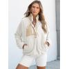 imageANRABESS Women Fuzzy Fleece Pullover Sherpa Sweatshirt Long Sleeve Button Down Warm Soft Color Block Jackets with PocketsCream White
