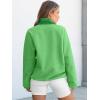 imageANRABESS Women Fuzzy Fleece Pullover Sherpa Sweatshirt Long Sleeve Button Down Warm Soft Color Block Jackets with PocketsGreen